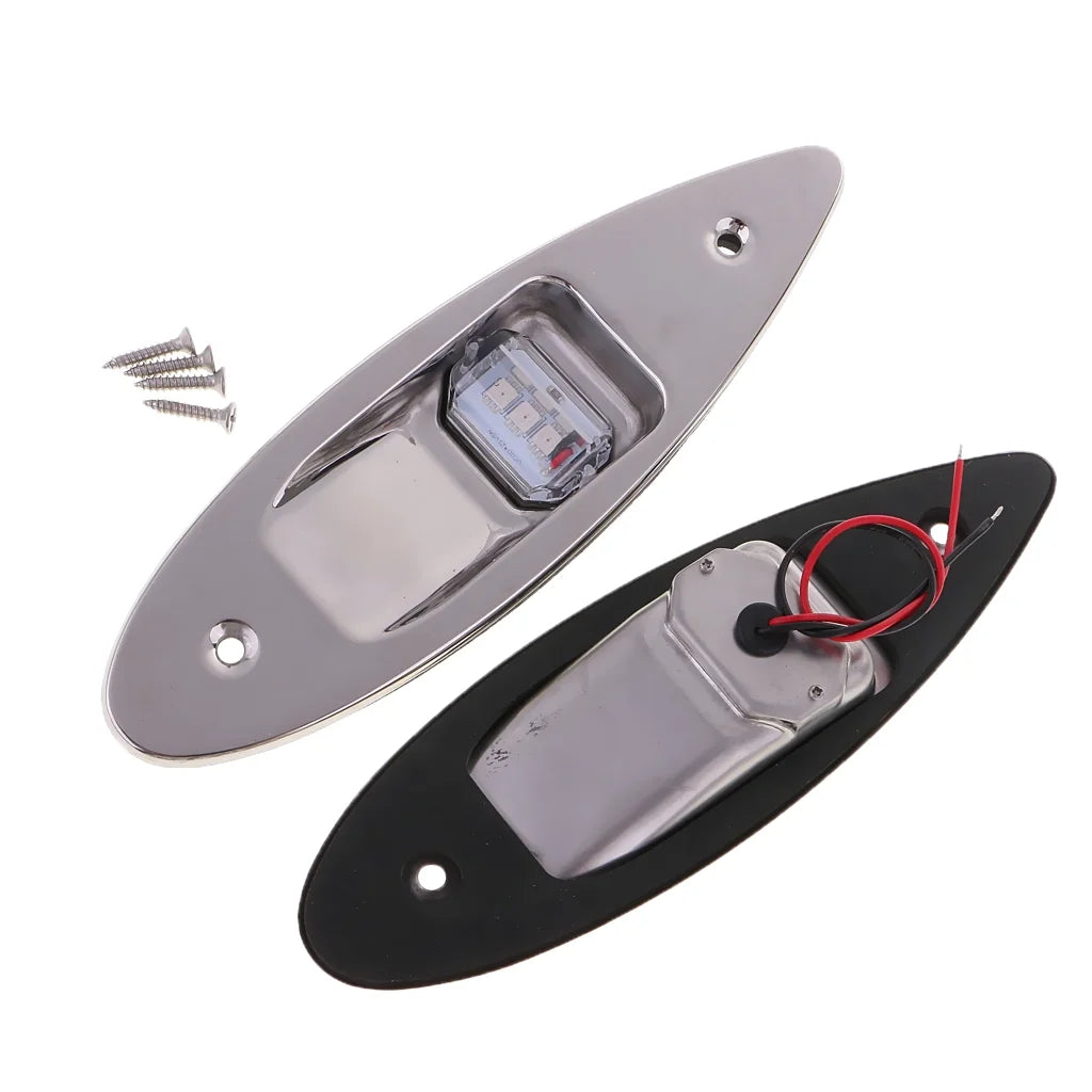 12V Stainless Steel Marine Boat Lights (Green & Red) N724