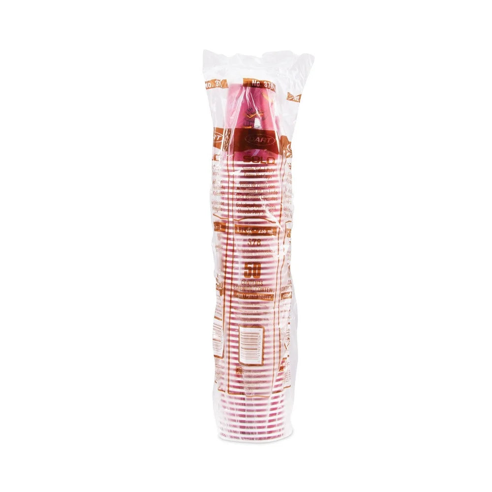 Disposable Paper Cups 8 fl oz Maroon H69175