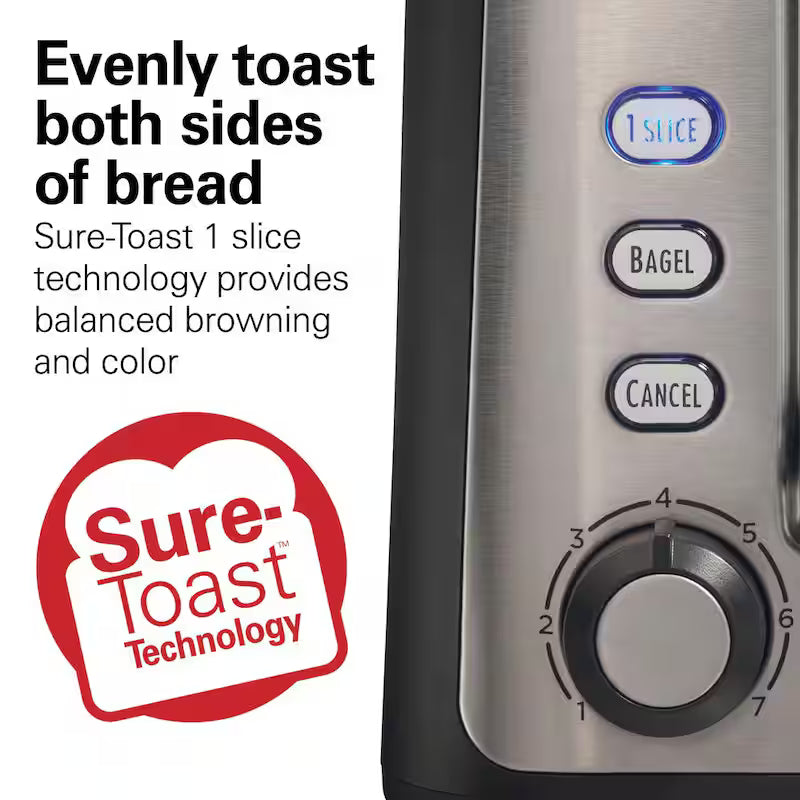 900-Watts 2-Slice Black Wide Slot Toaster M389