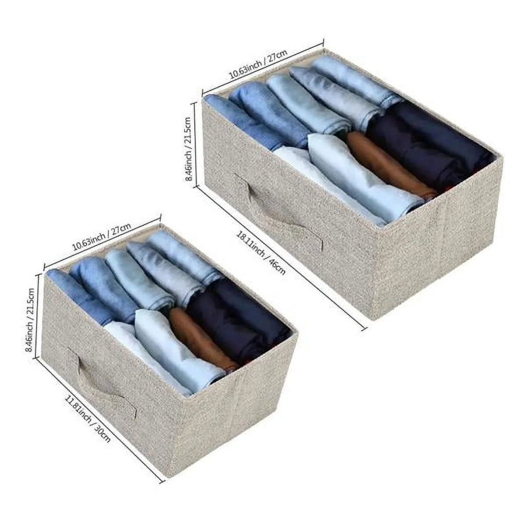 2-Tier Wide Closet Dresser with 5 Fabric Drawers U14730