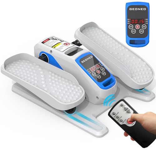 Under Desk Elliptical Machine, Electric Seated Pedal Exerciser with Monitor, Remote Control and 12 Adjustable Speeds A704