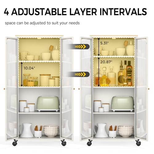 45" Tall Metal Storage Cabinet with Wheels A832704