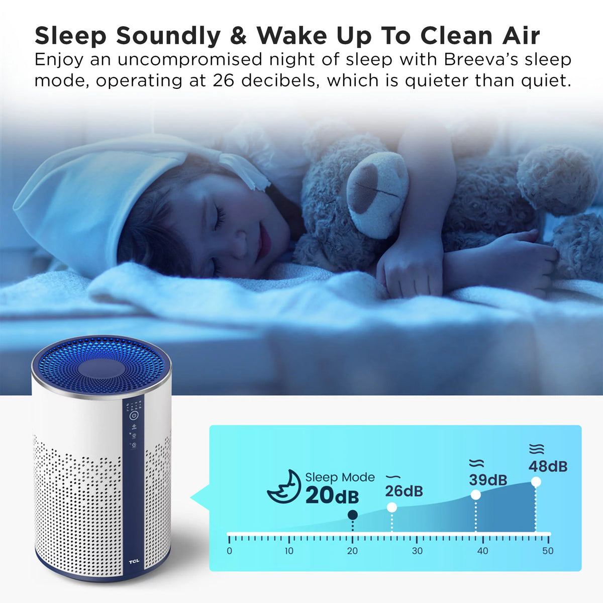 True H13 HEPA Air Purifier with Night Light Q8714