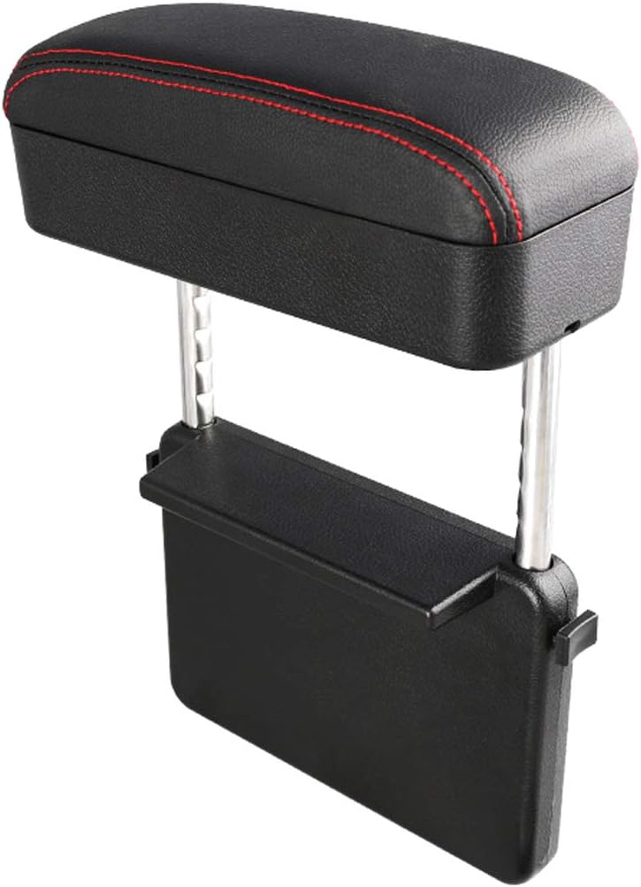 Armrest Cushion Box Protector for Universal Auto Car Center Console Armrest Extender Elbow Forearm Wrist Rest Support Adjustable Height Comfort Pads with Black Line E63116