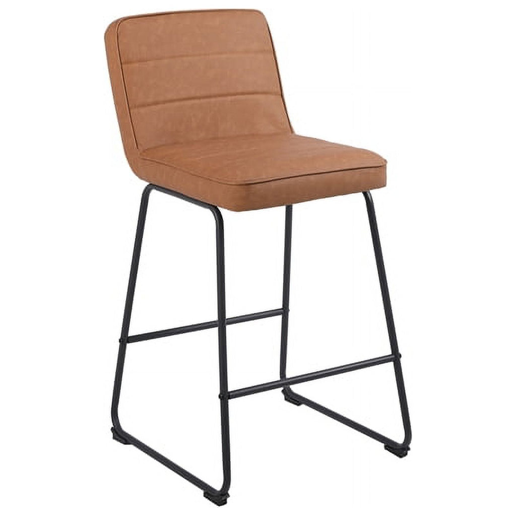 Faux Leather Counter Stool in Camel (Set of 3) F844