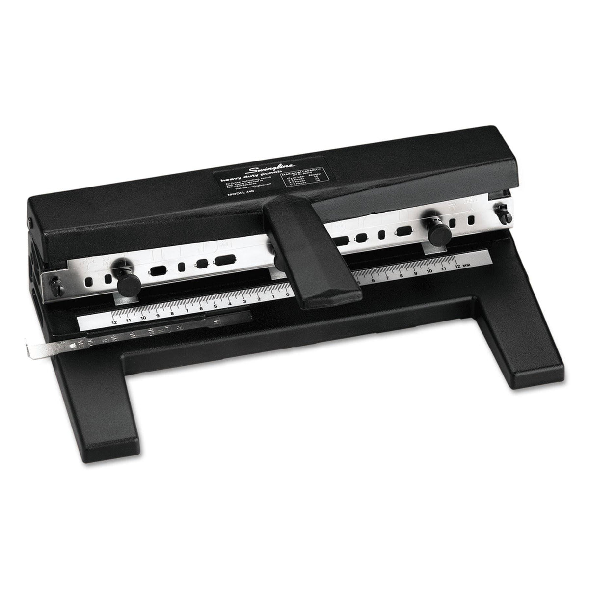 40-Sheet Heavy-Duty Three-Hole Adjustable Punch D336