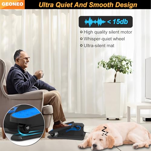 Under Desk Elliptical Machine, Electric Seated Pedal Exerciser with Monitor, Remote Control and 12 Adjustable Speeds A704