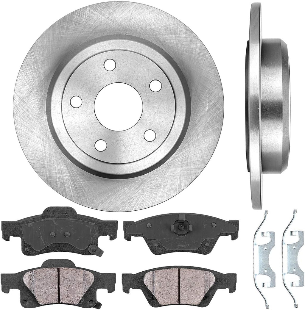 Brake Disc Rotors and Ceramic Brake Pads with Clips J636