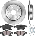 Brake Disc Rotors and Ceramic Brake Pads with Clips J636