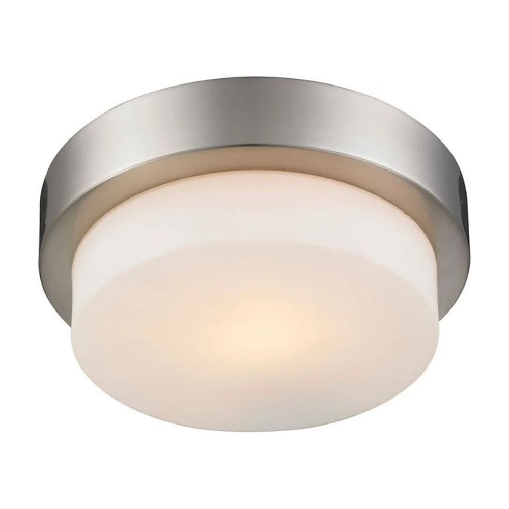 Flush Mount in Pewter with Opal Glass J3901