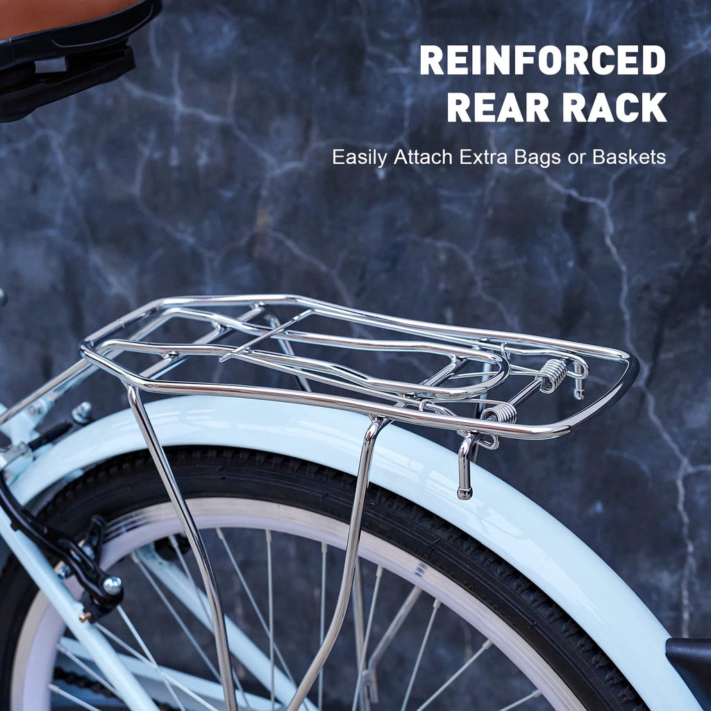 26 Inch Cruiser Bicycle with Basket Rack A31620