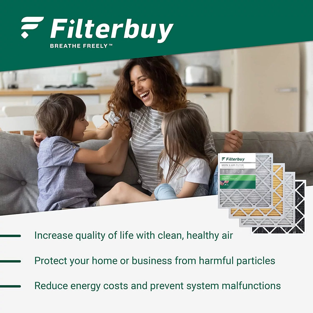 20x25x5 MERV 8 Pleated HVAC Air Filters U572