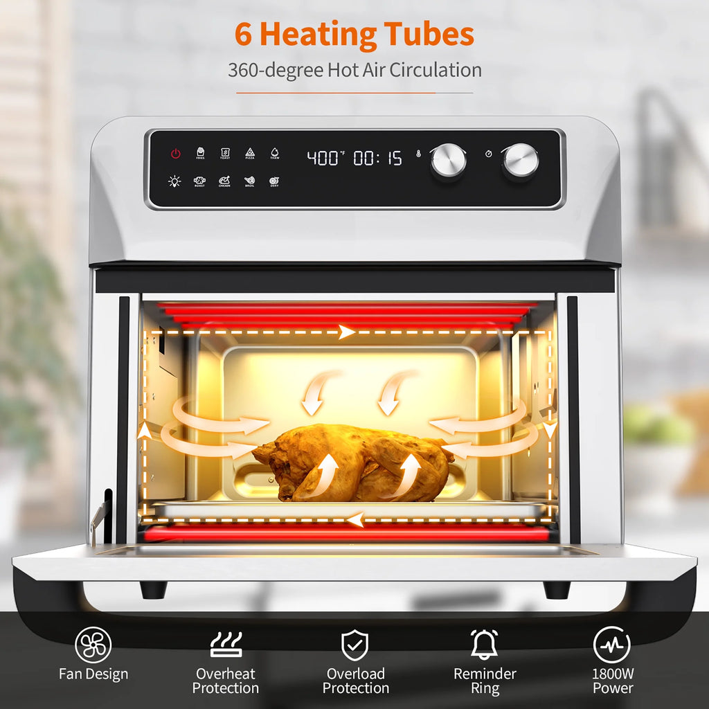 21QT Convection Air Fryer Toaster Oven 8-in-1 J62198