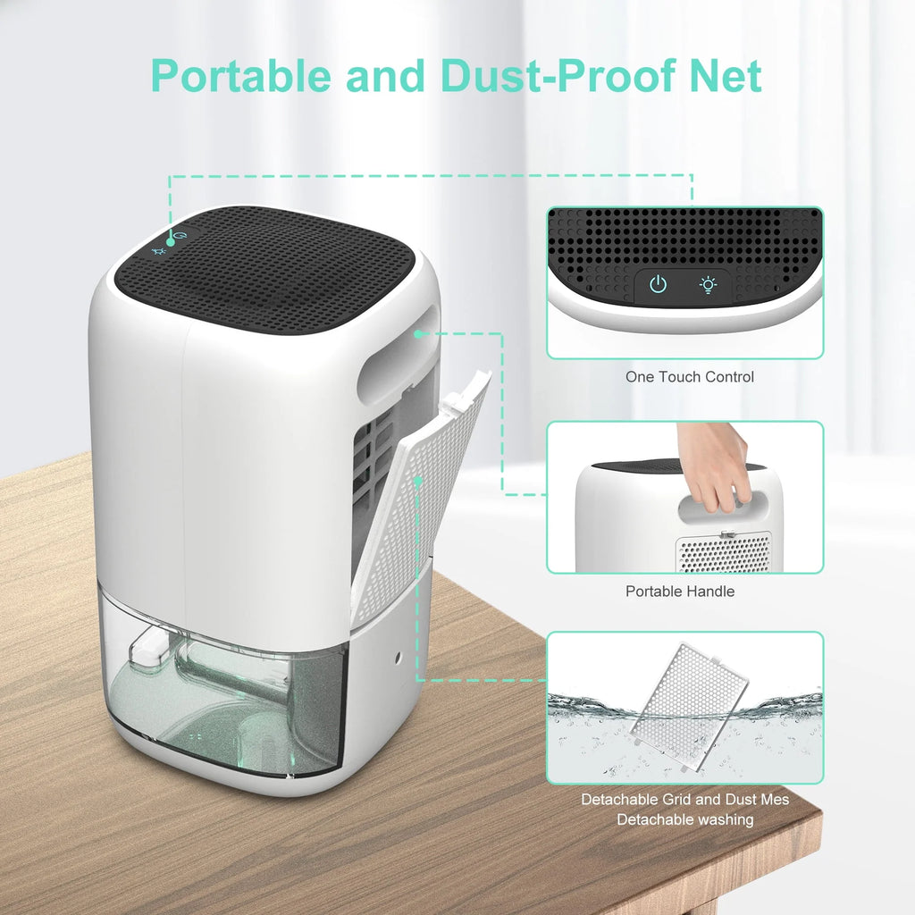 Portable Ultra Quiet Dehumidifier 1000ML B25564