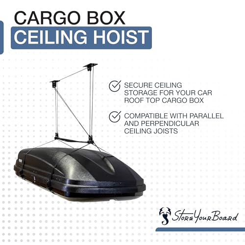 Cargo Box Ceiling Hoist with Pulley Lift System, Fits 8–10 ft Ceilings, Holds 150 lbs V790124