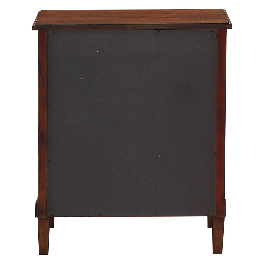 Brown 3-Drawer Wood Nightstand M1342