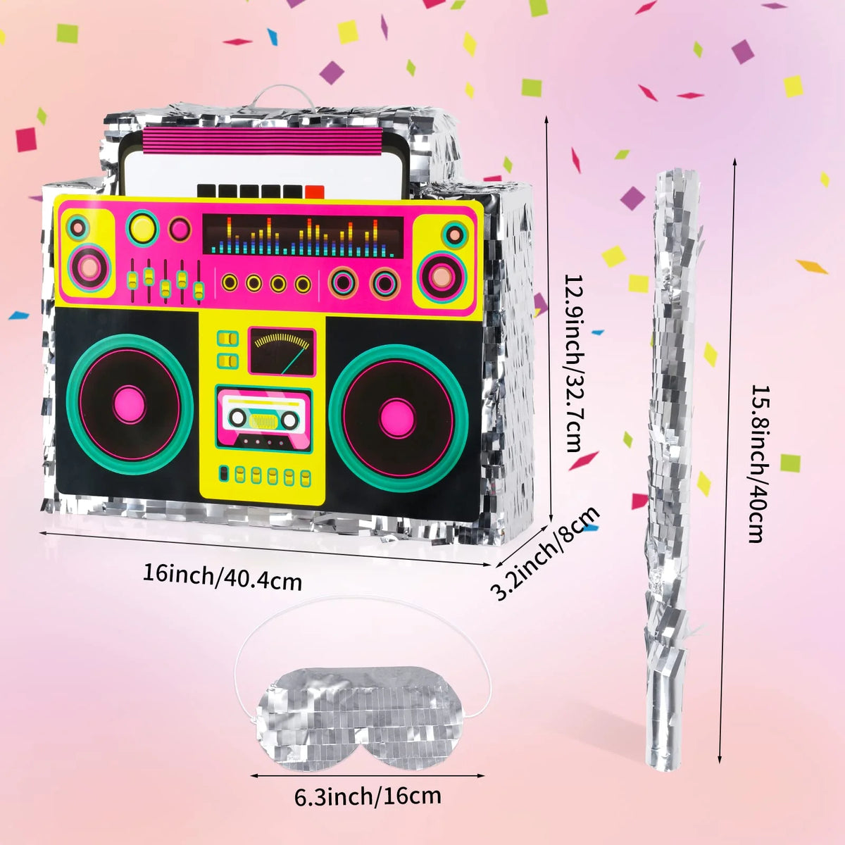 Boombox Pinata with Hanging Loop Q72791