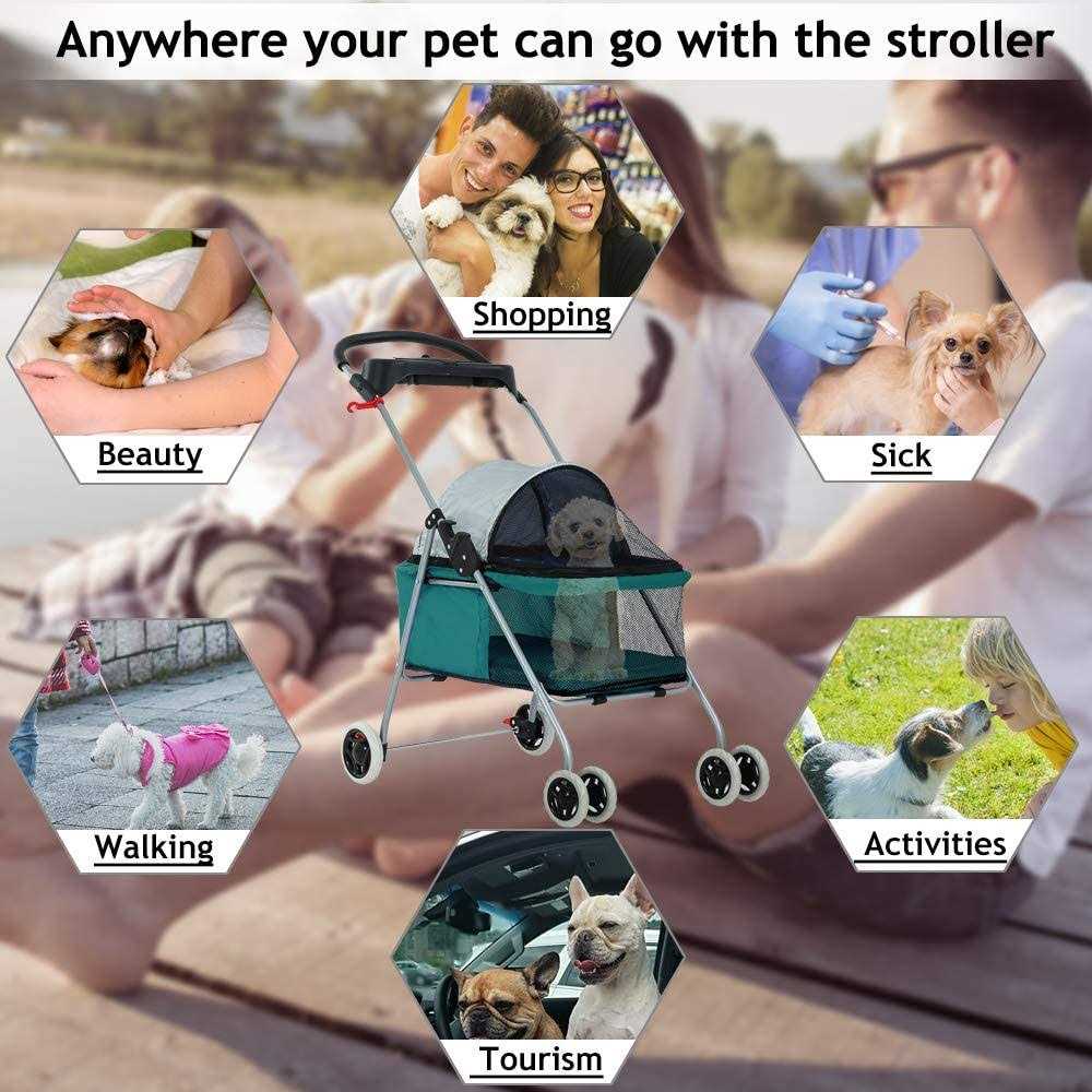 Folding Pet Stroller with Cup Holder F1591
