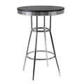 Black Pub Table with Metal Legs X8531
