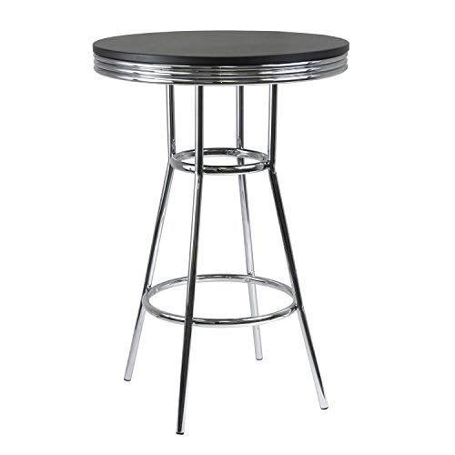 Black Pub Table with Metal Legs X8531