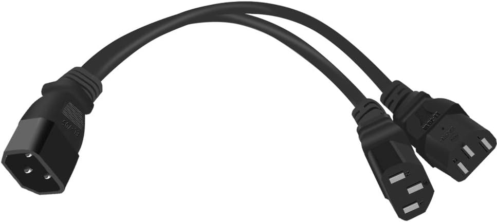 3Pack C14 to 2 x C13 Power Adapter Cable Cord 30cm O66413