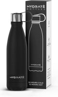 Carbon Black Stainless Steel Water Bottle 500ml Insulated Reusable U9848