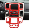 Red Carbon Fiber ABS Center Control Touch Screen Trim Cover for Dodge RAM 2011-2017 M9264