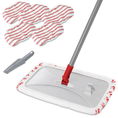 Extra Large Microfiber Flat Mop with 5 Pad I7599