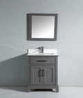 30 in. Single Sink Vanity & Mirror Grey Q601