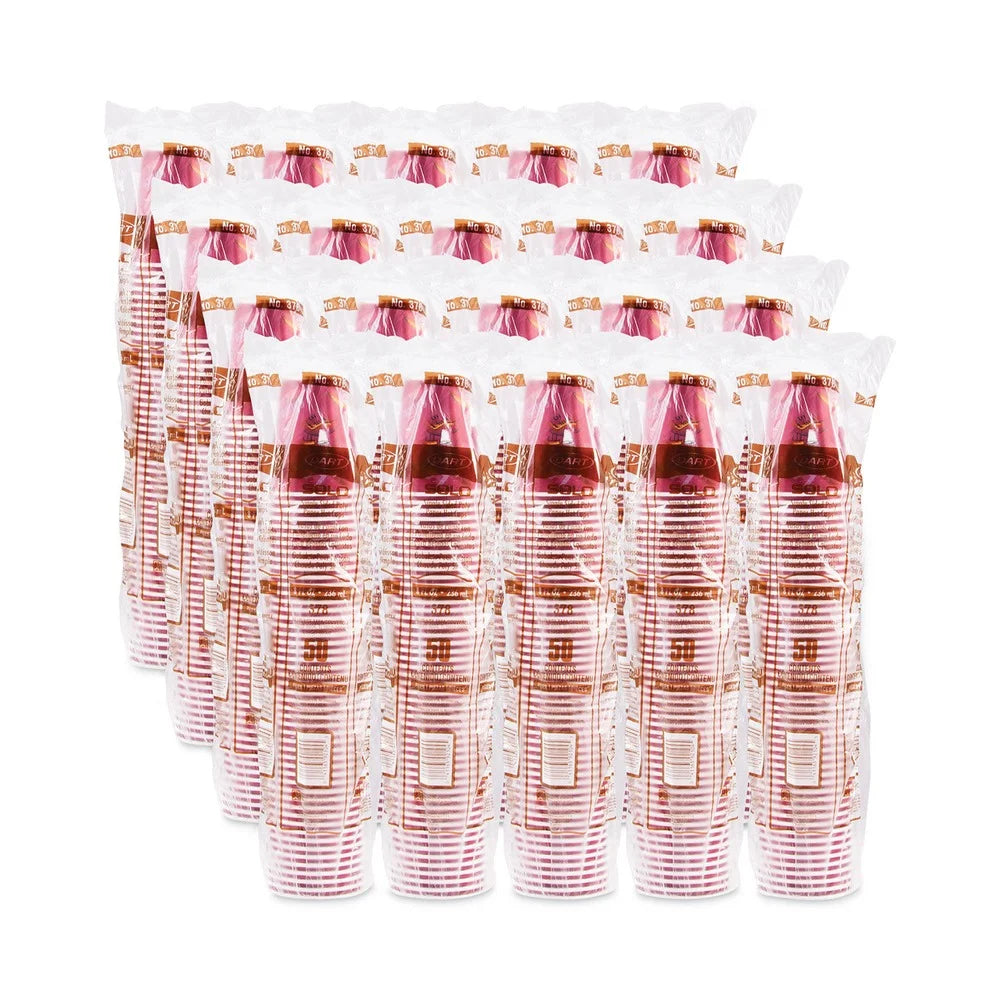 Disposable Paper Cups 8 fl oz Maroon H69175