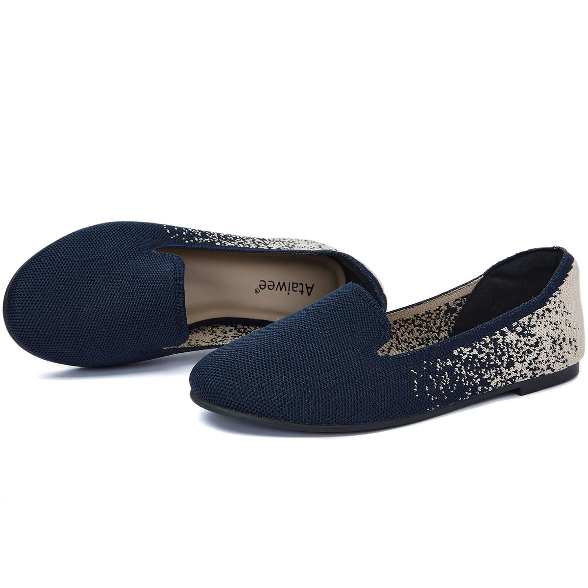 Women's Wide Width Flat Loafer Shoes D4243