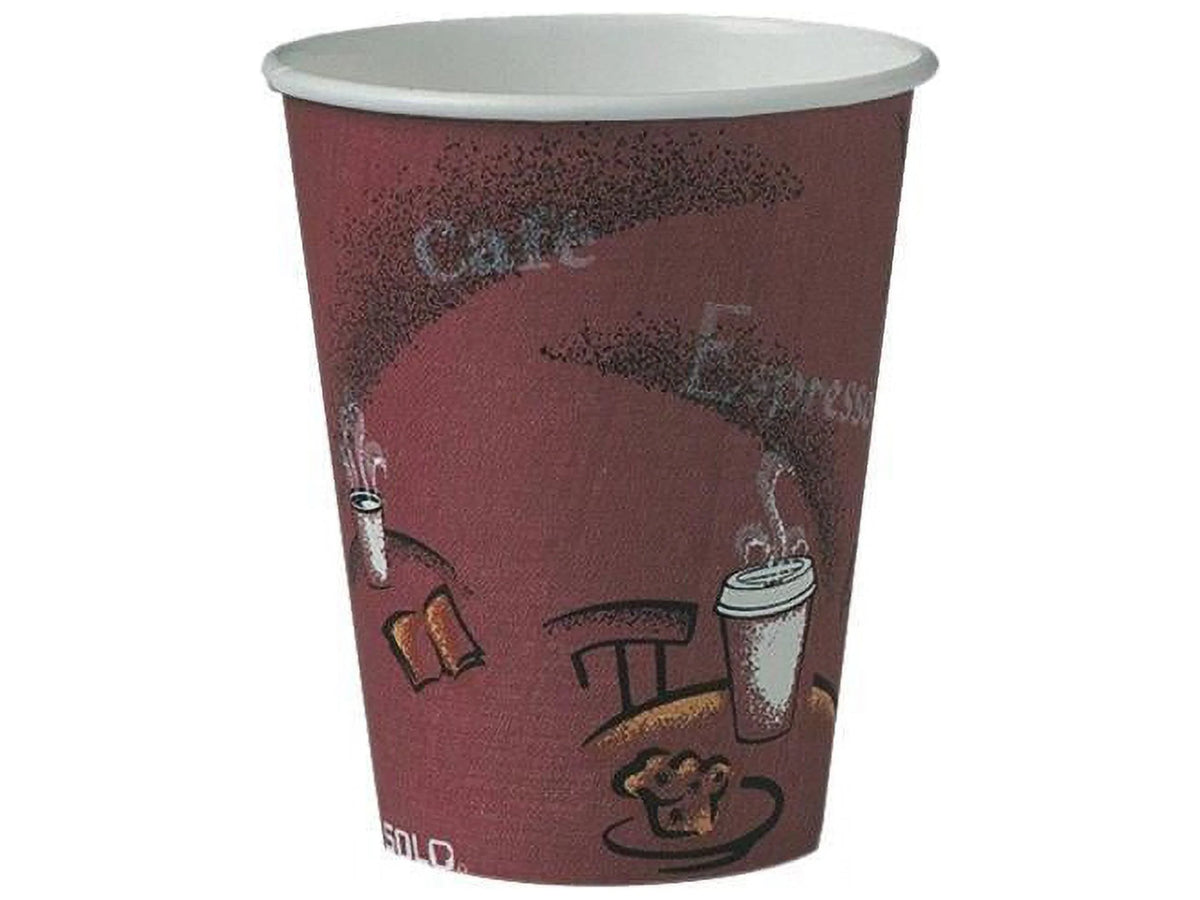Disposable Paper Cups 8 fl oz Maroon H69175