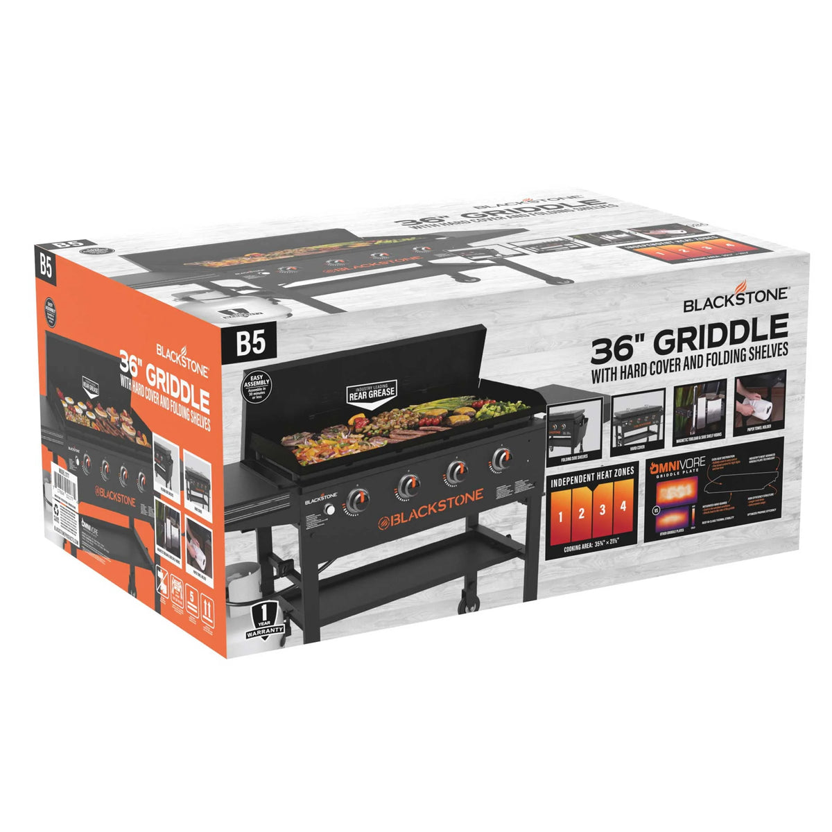 4-Burner Propane Griddle with Hard Cover F38347
