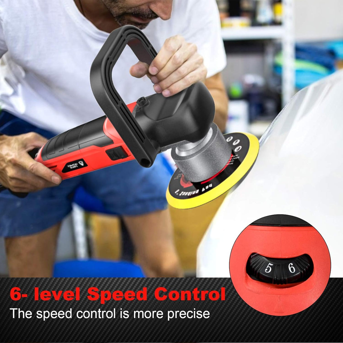 6 Inch Dual Action Random Orbital Car Buffer Polisher A1095
