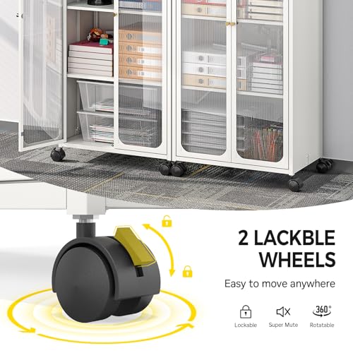 45" Tall Metal Storage Cabinet with Wheels A832704