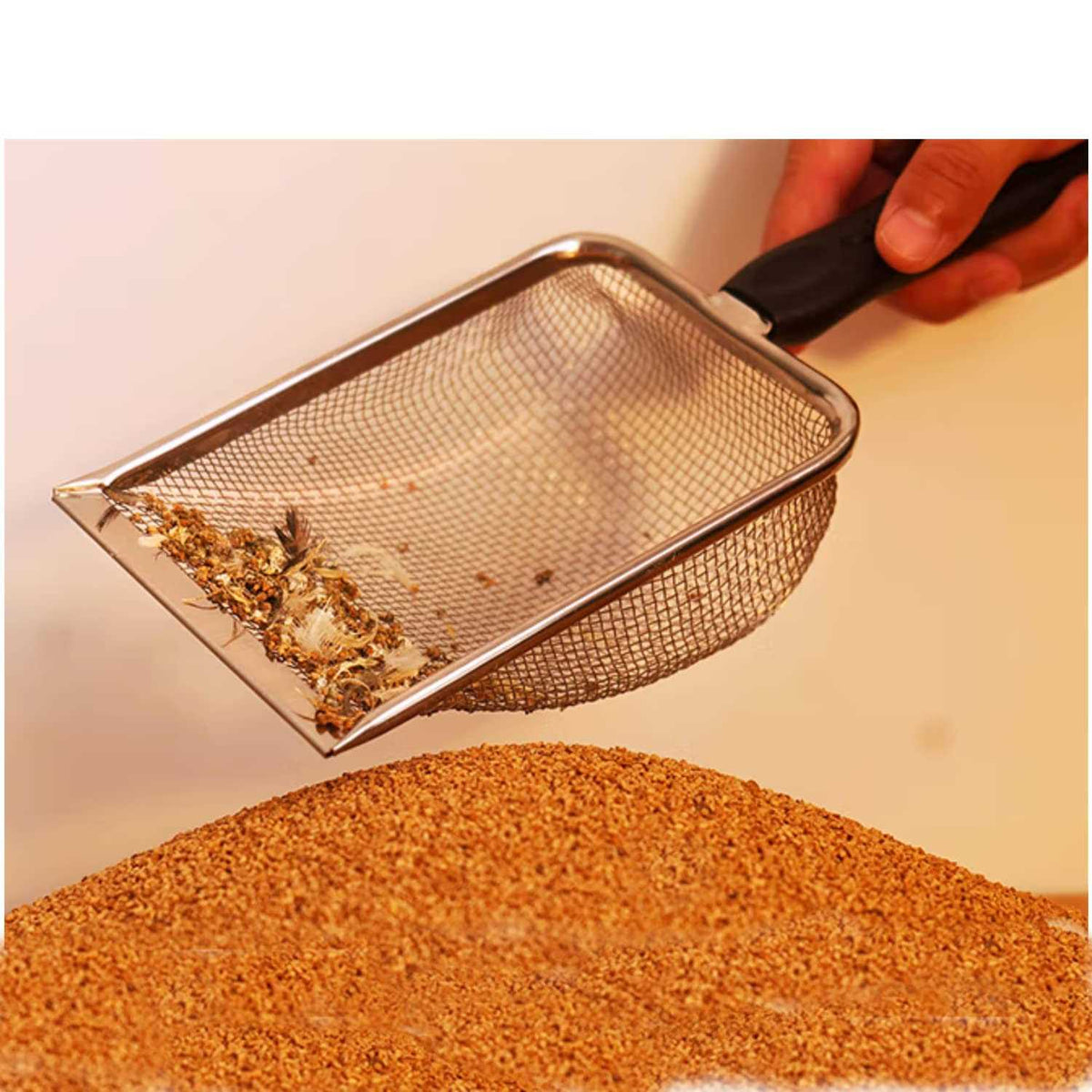 Small Stainless Steel Mesh Cat Litter Scoop I543