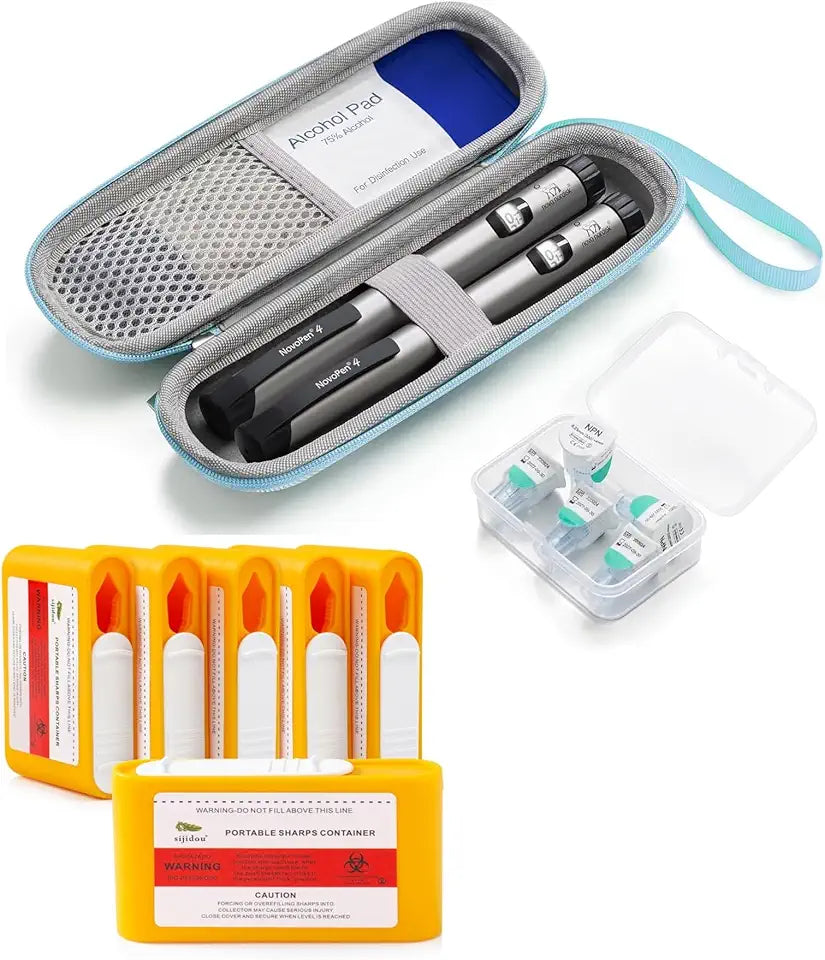 Portable Insulin Cooler Travel Case and Sharps Container U40264