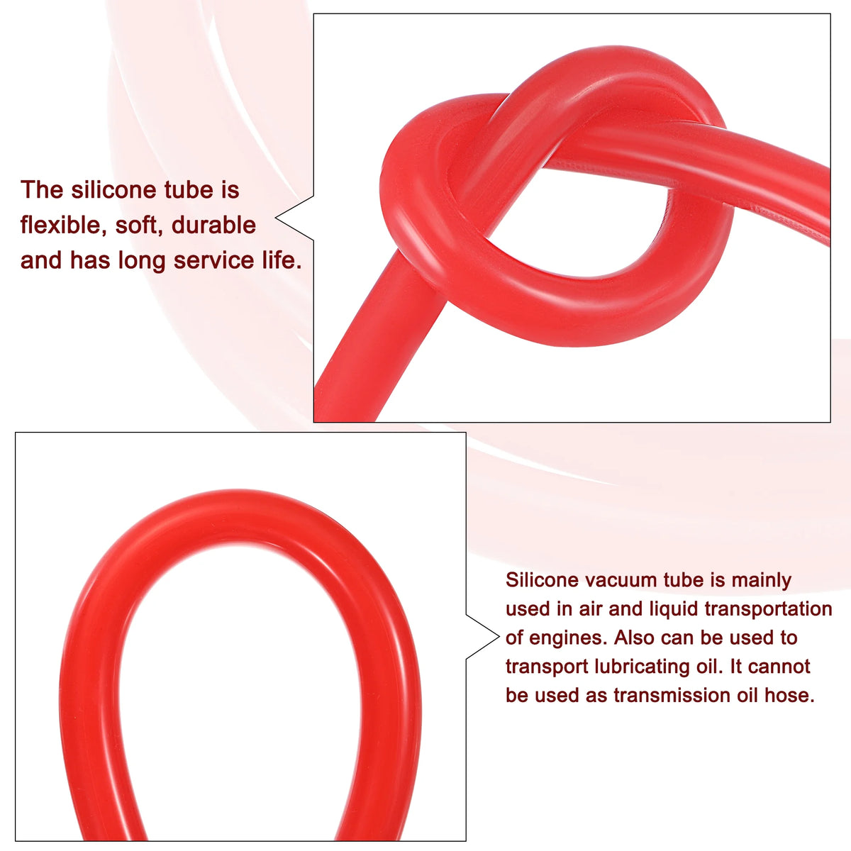 Vacuum Silicone Tubing Hoses 5ft Red High Temperature R142132