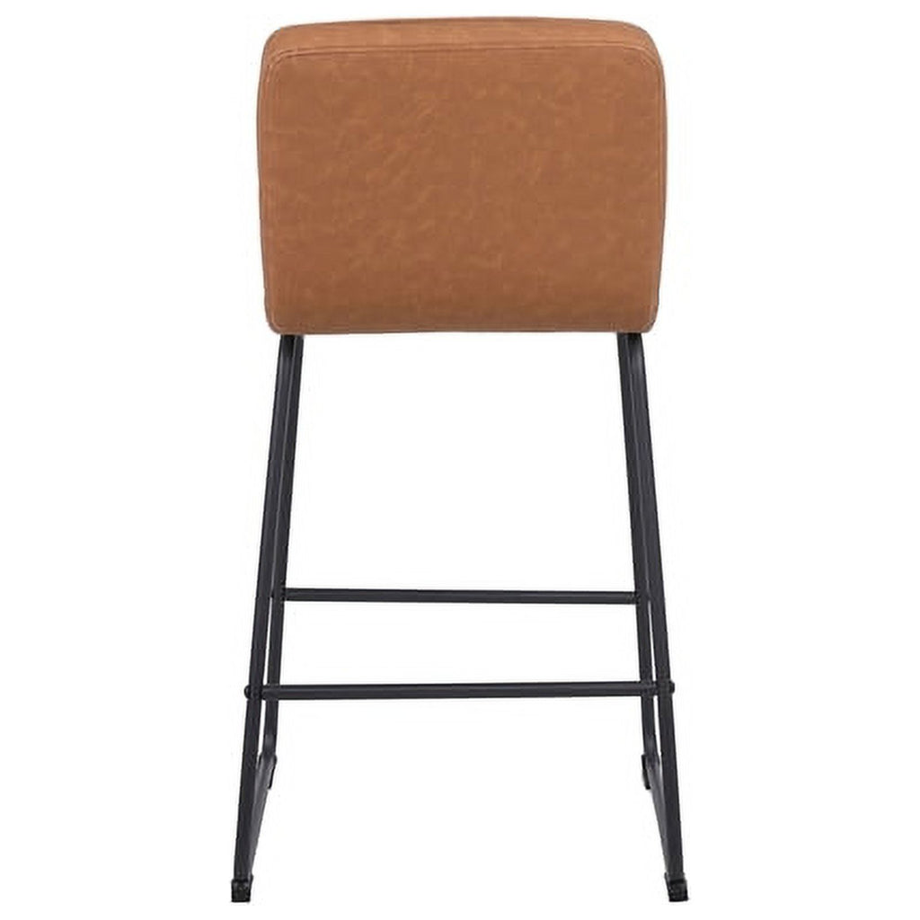 Faux Leather Counter Stool in Camel (Set of 3) F844