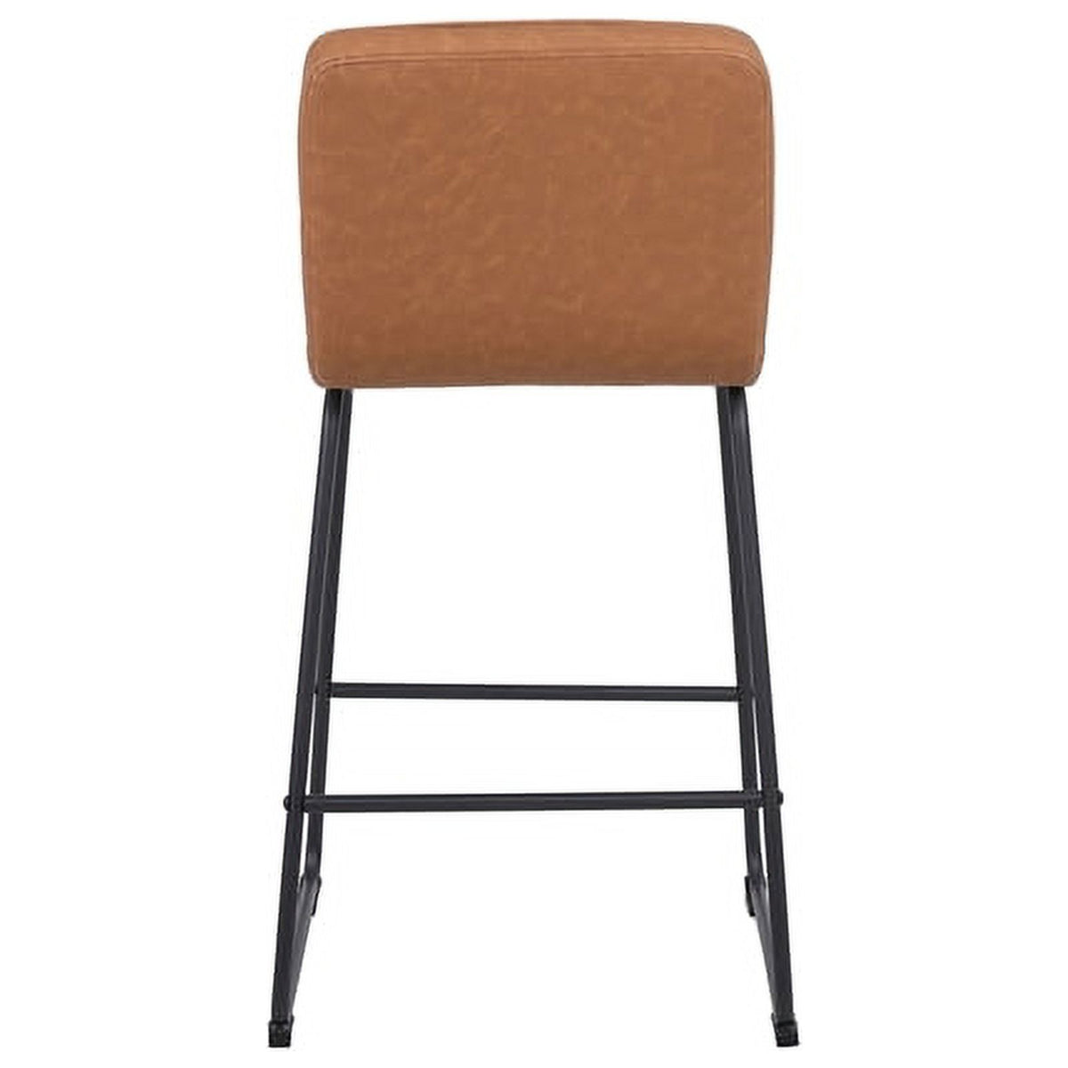 Faux Leather Counter Stool in Camel (Set of 3) F844