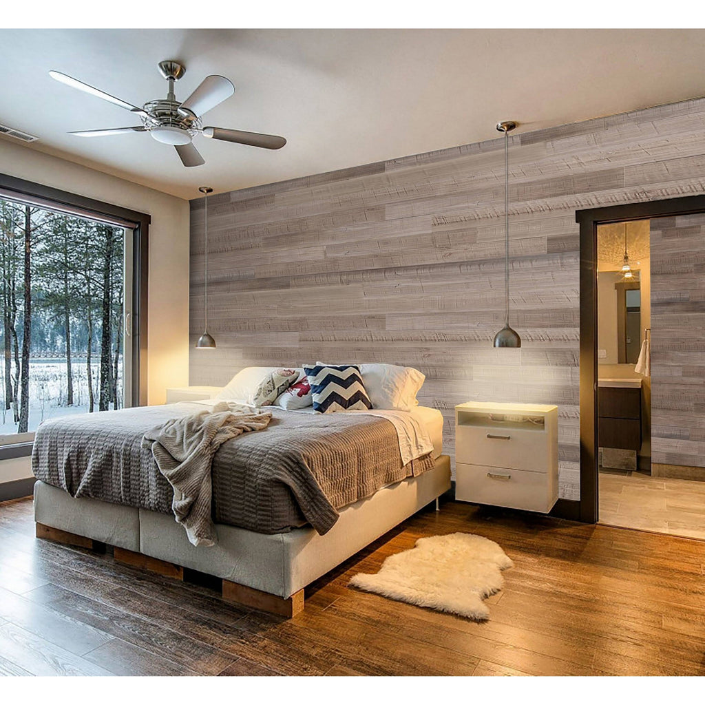 Reclaimed Peel & Stick Solid Wood Wall Paneling G54225