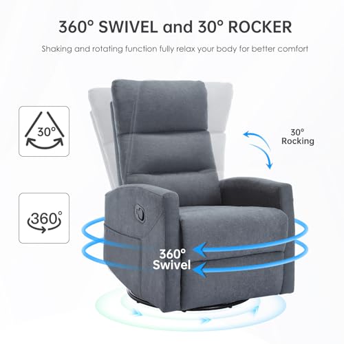 Beige Vibration Massage Swivel Rocker Recliner Chair T99999
