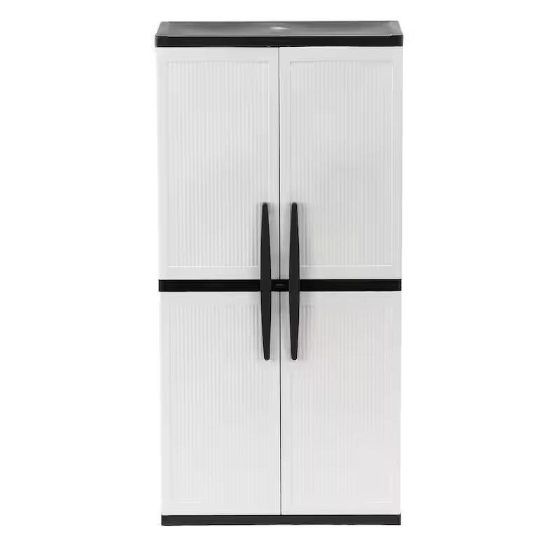 Gray Plastic Freestanding Garage Cabinet W6646