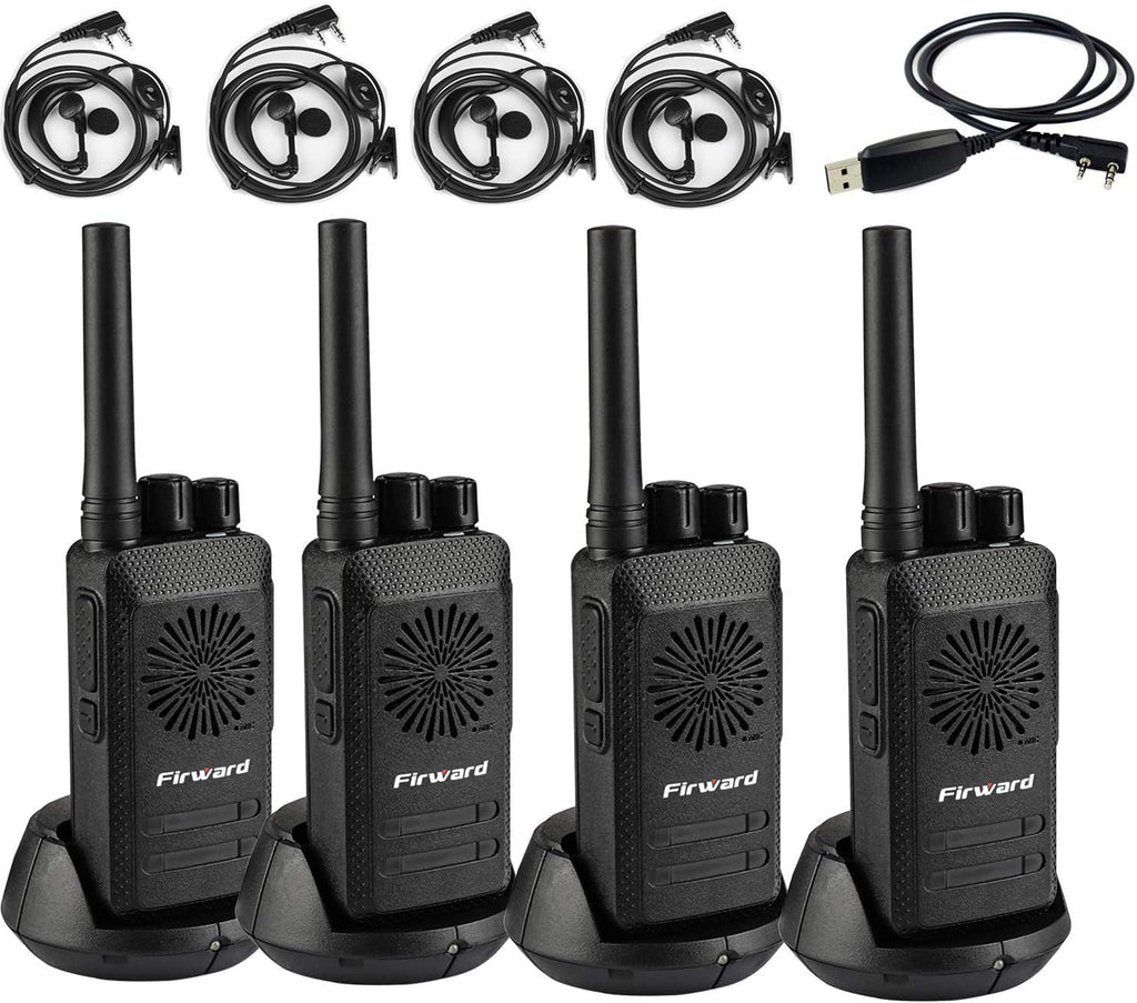 Rechargeable Walkie Talkies Two Way Radios 2 Pack with Programming Cable R8578