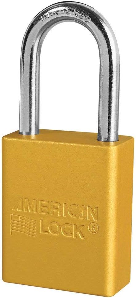 Yellow Lockout Padlock, 1/4 in. Dia. X2891