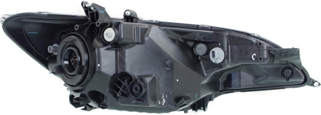 Head Light Assembly Driver Side with Bulbs Black Housing D496894