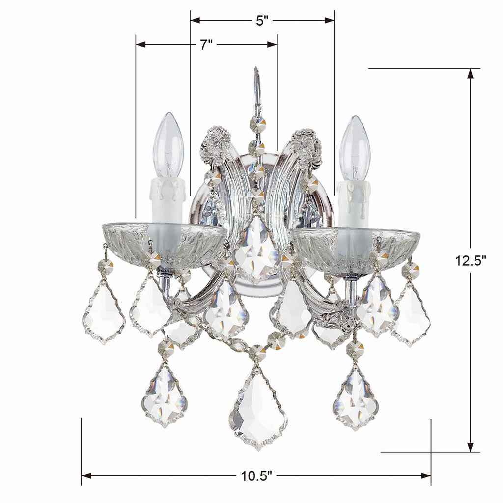 Crystal Chrome Sconce P900139