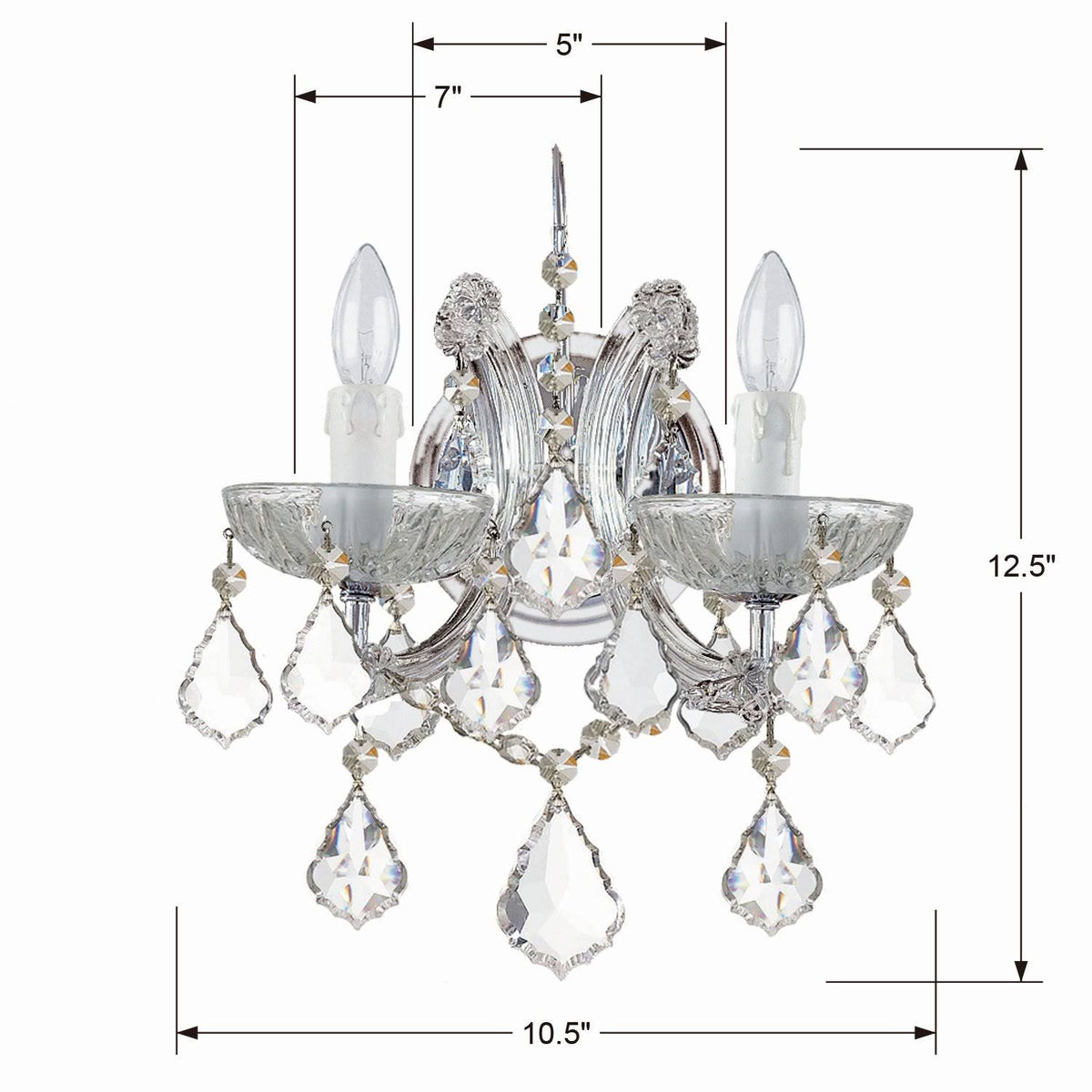Crystal Chrome Sconce P900139