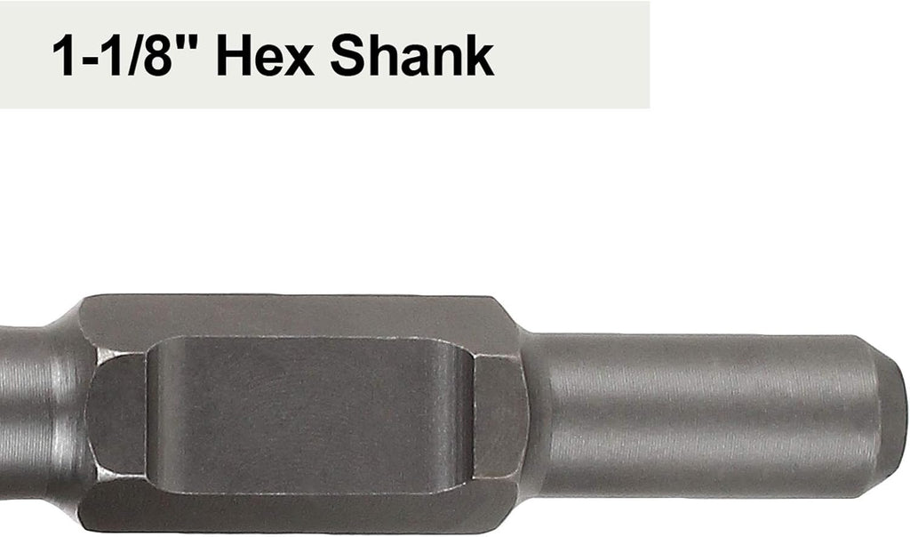 12 inch Demolition Hammer Drill Flat Tip and Bull Point Chisels, Pack of 2 A342654