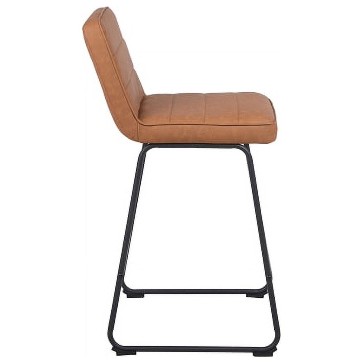 Faux Leather Counter Stool in Camel (Set of 3) F844